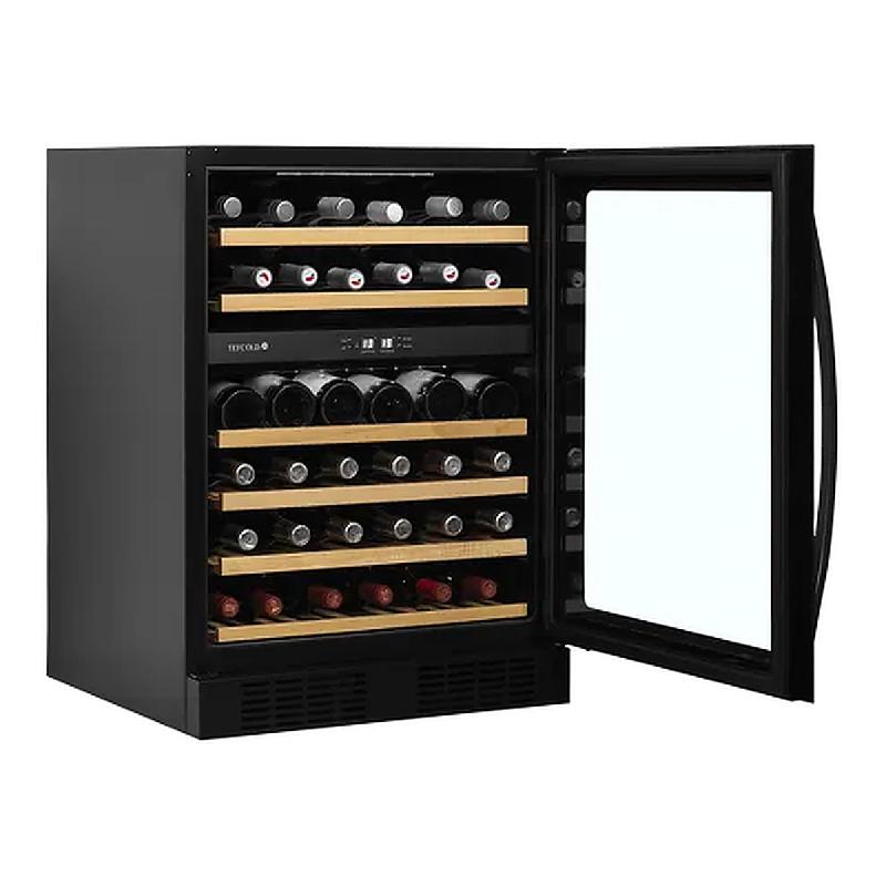 Cave à vin noire 2 zones - 46 bouteilles | Tefcold - TFW200-2F_2