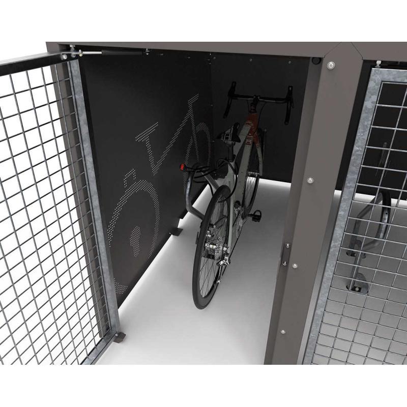 Box à Vélos en tôle galvanisée avec rangements et options de personnalisation_2