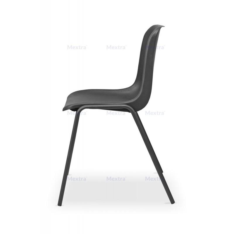 Chaises de conférence MAXI BL NOIR - Acier durable et empilable jusqu'à 12 pièces_2