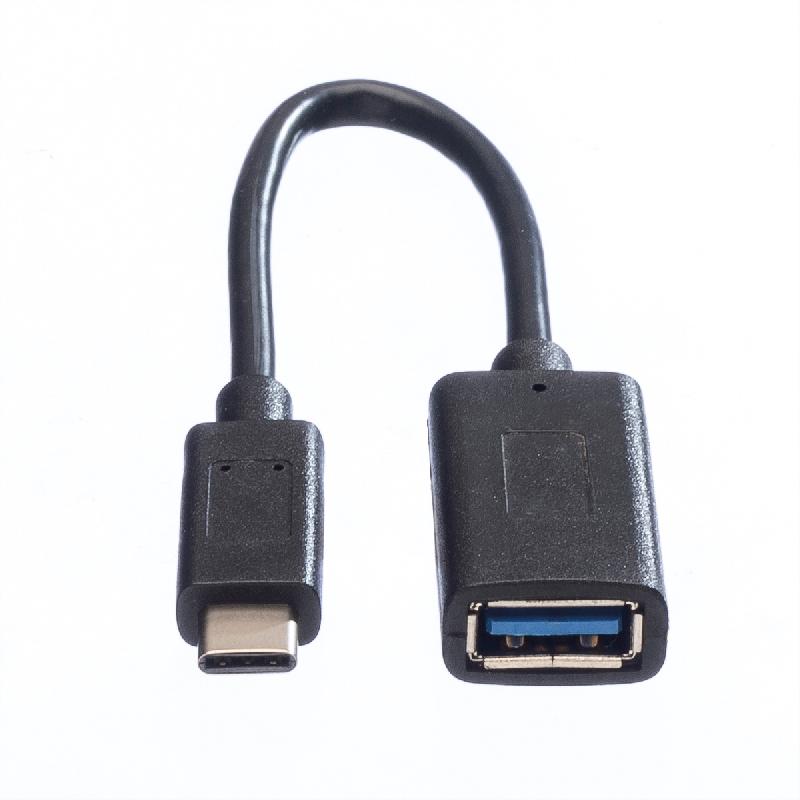VALUE Câble USB 3.2 Gen 1, Type C - A, M/F, OTG, noir, 0,15 m_2