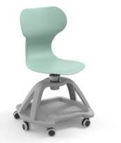 Chaise d'école pivotante Mia Store - dossier incurvé, polypropylène, 7,56 kg_2