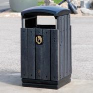 Enviropol - Poubelle publique Glasdon - 100 litres - robuste et recyclable_2