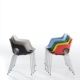 Manta - Chaises empilables jusqu'à 4 pièces - Coque en polypropylène avec structure en acier - Ibebi_2