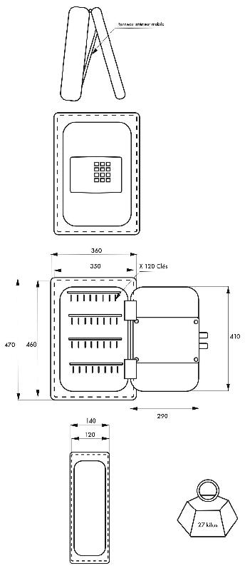 Coffre-fort Boyard - 2 pênes anti-sciage - combinaison modifiable - serrure haute technologie - Thirard_2