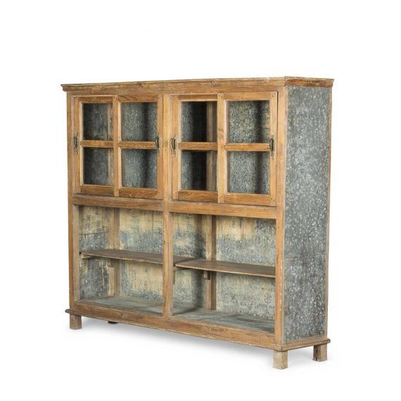 00119001000527 - Meuble présentoir vintage en bois - Francisco Segarra - 187x42xH154cm_2