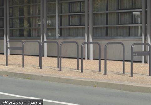 Arceau vélos renforcé - maintien des cadenas en hauteur - hauteur 850 mm - largeur 700 mm - acier galvanisé ou peint_2