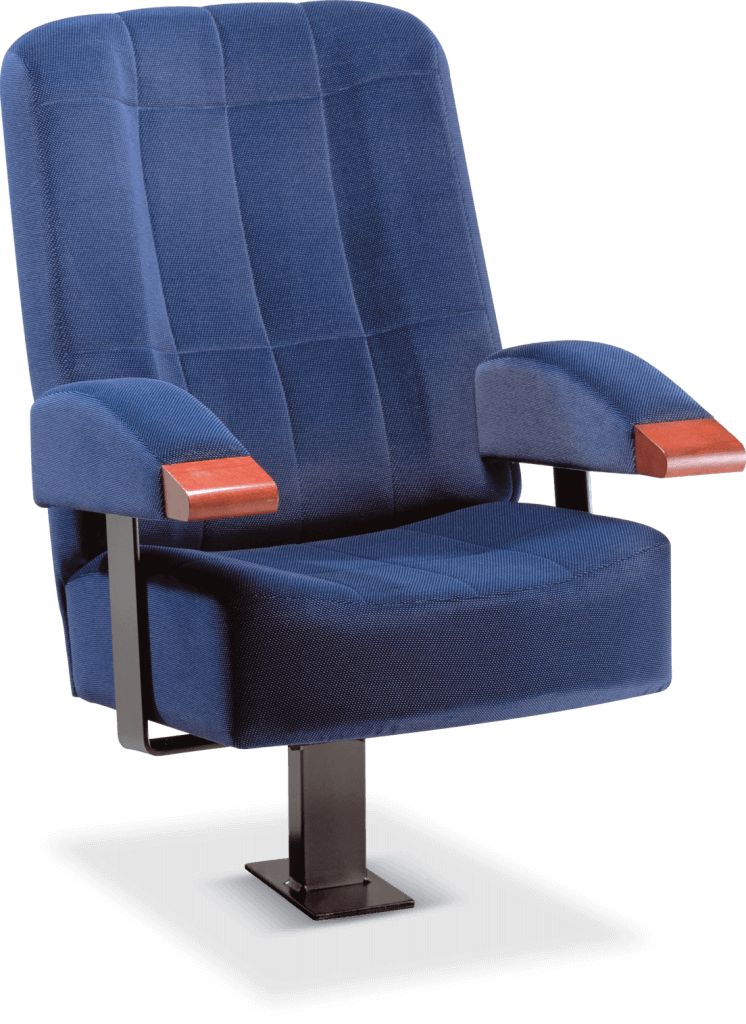 Siège de cinéma robuste avec piètement central métallique