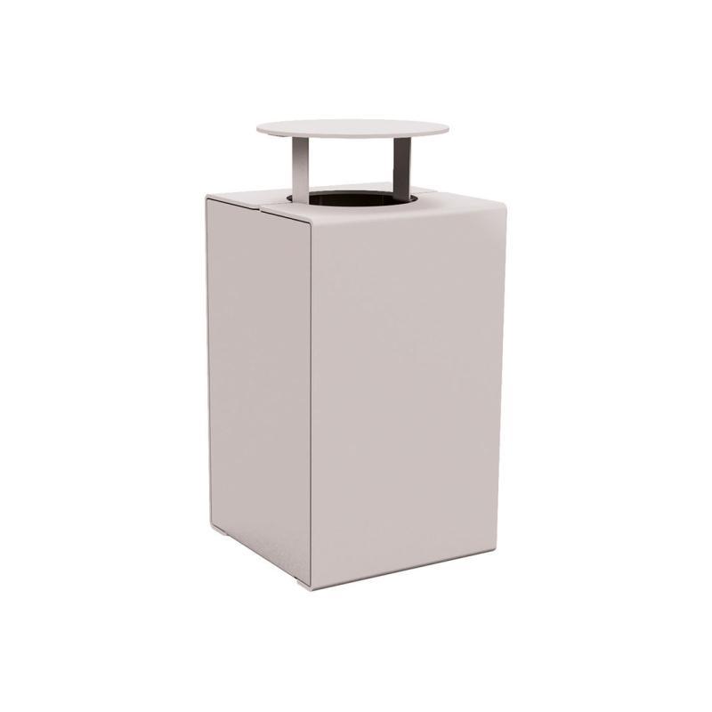 Corbeille KUB acier Monochrome ou Bicolore - Design moderne pour espaces publics et extérieurs - Dimensions et options variées_2