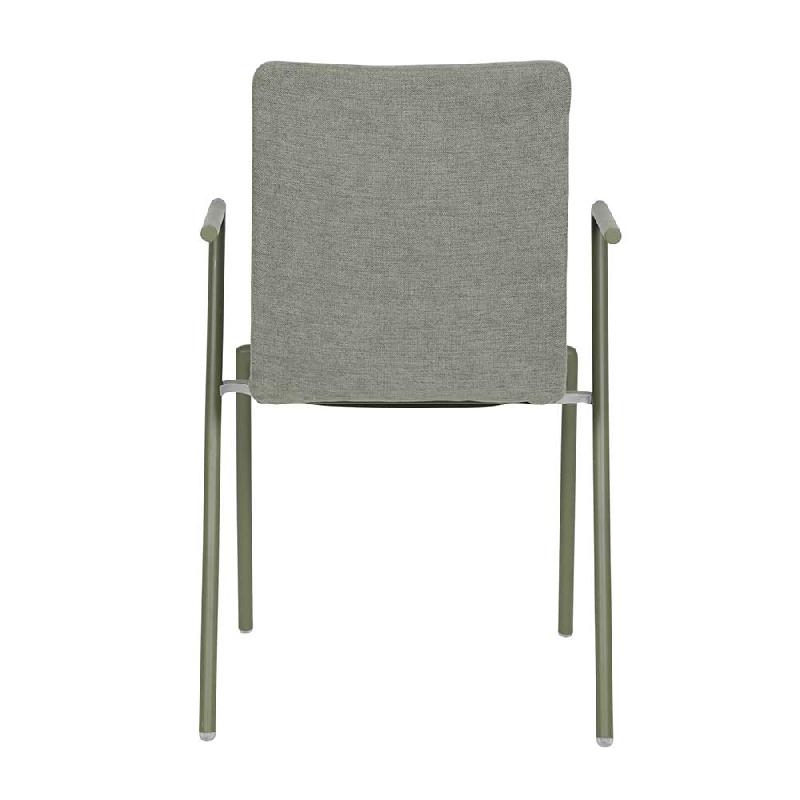 Fortis - Fauteuil empilable en tissu vert_2