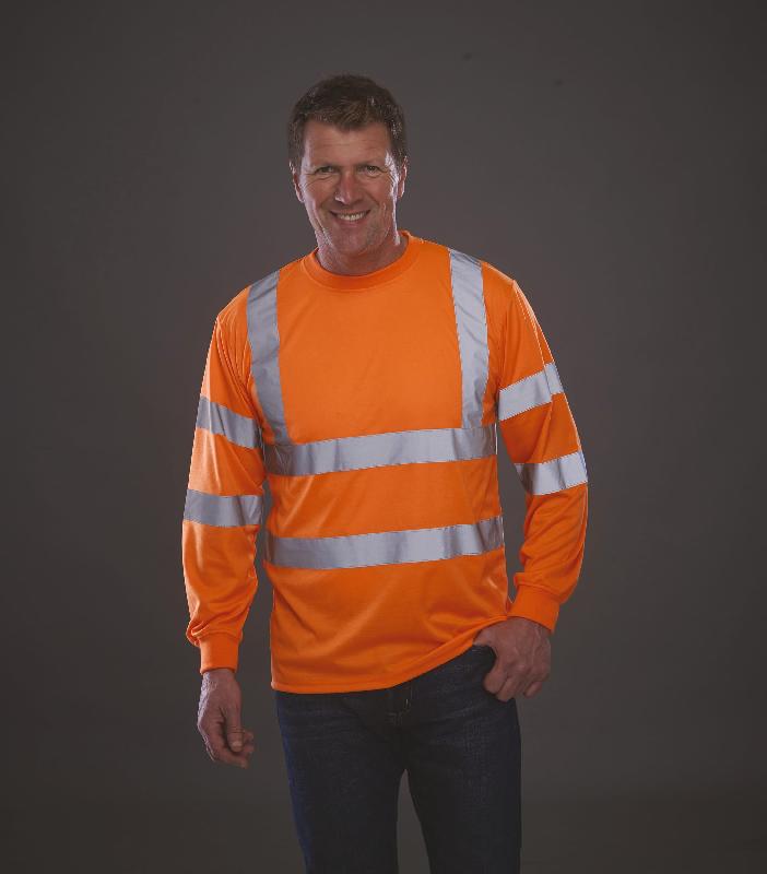 T-shirt haute visibilité manches longues - Réf: YHVJ420 - Polyester, bandes réfléchissantes, norme EN ISO 20471:2013_2