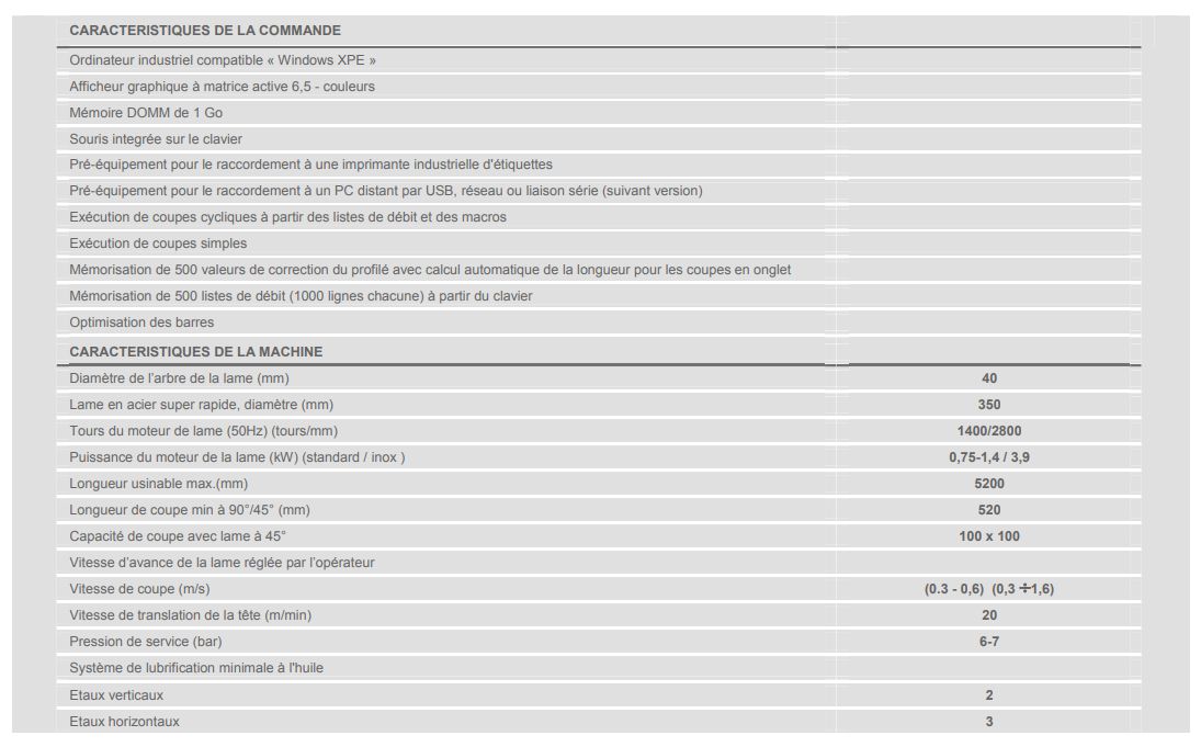 Twin ferro - tronçonneuse à double tête - Emmegi - lame 350 mm - sciage profilés fer et acier inoxydable_2