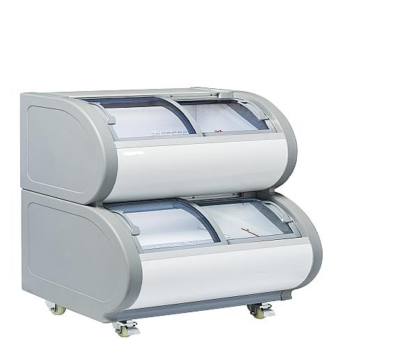 Vitrine froid négatif à deux niveaux Blanc - 408 L | Tefcold - TD500_2