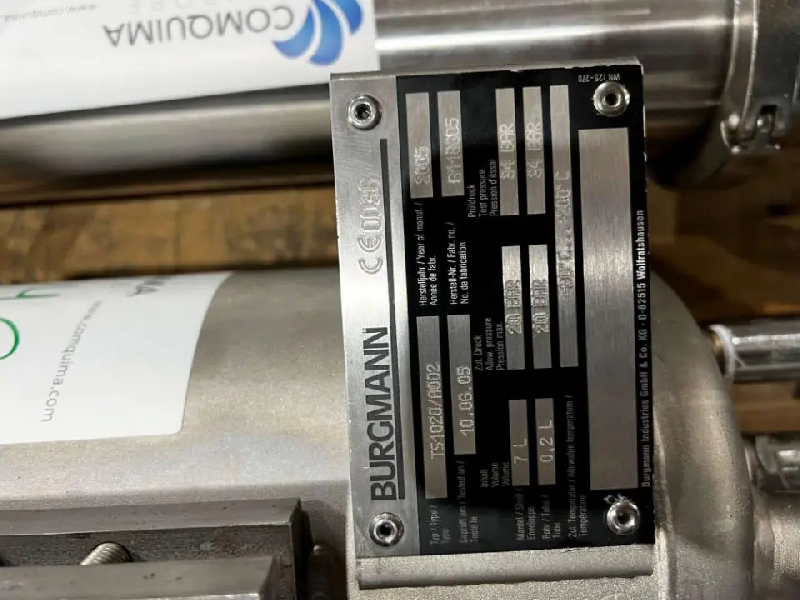 Cuve de chaudière en acier inoxydable burgmann TS1020-A002 d'occasion 7 litres - référence : C7846_2