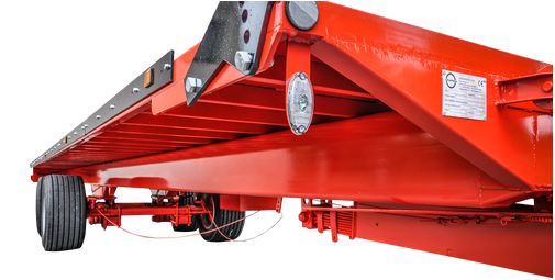 Remorque Juscafresa avec essieu balancier carré 100 mm