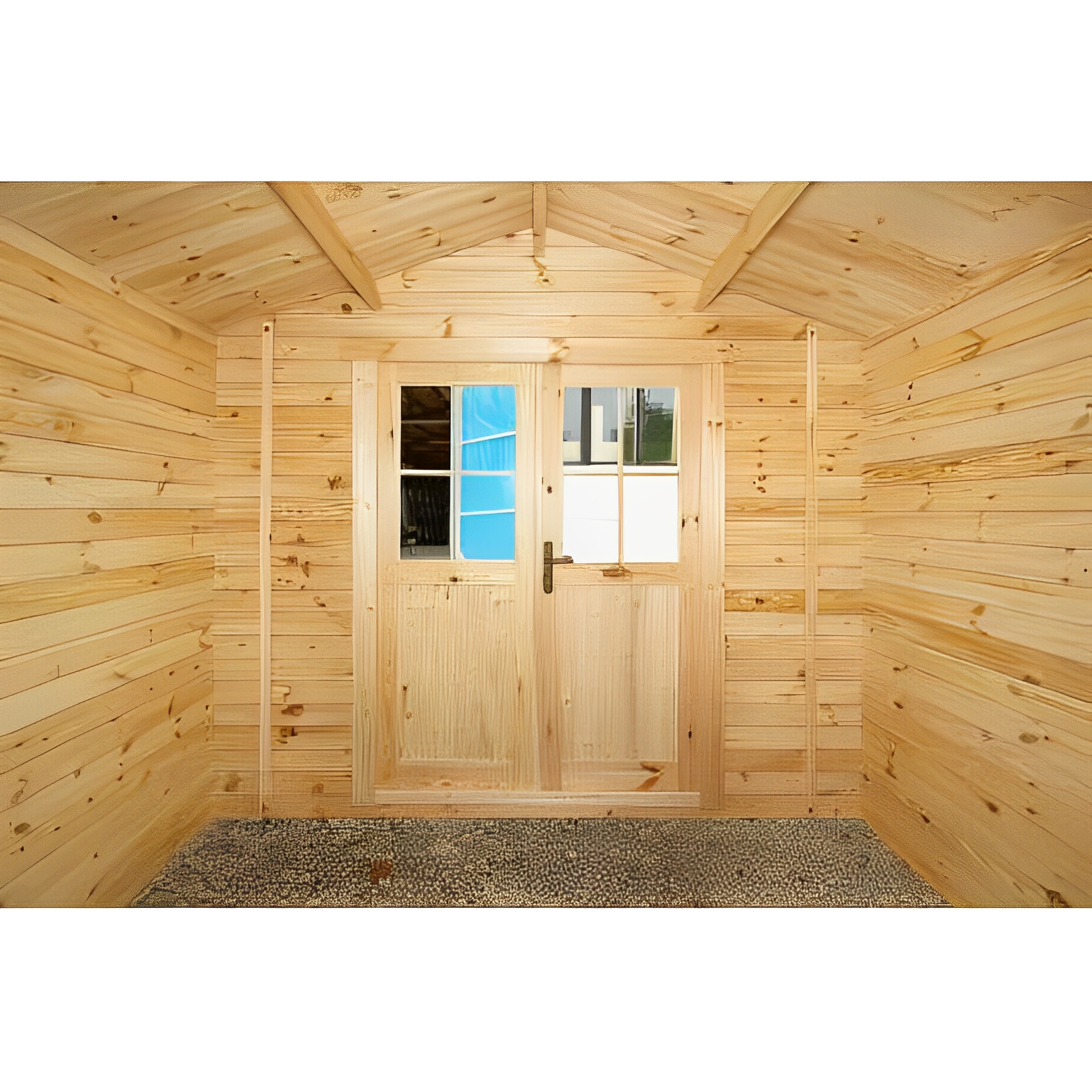 Abri de jardin avec espace de stockage et double porte pratique