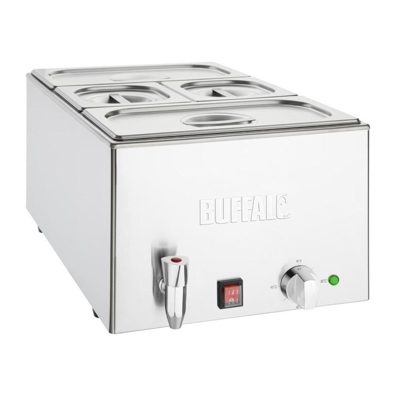 Bain-marie électrique - 2 bacs GN 1/3 et 2 bacs GN 1/6 inclus - avec robinet de vidange | Buffalo_2