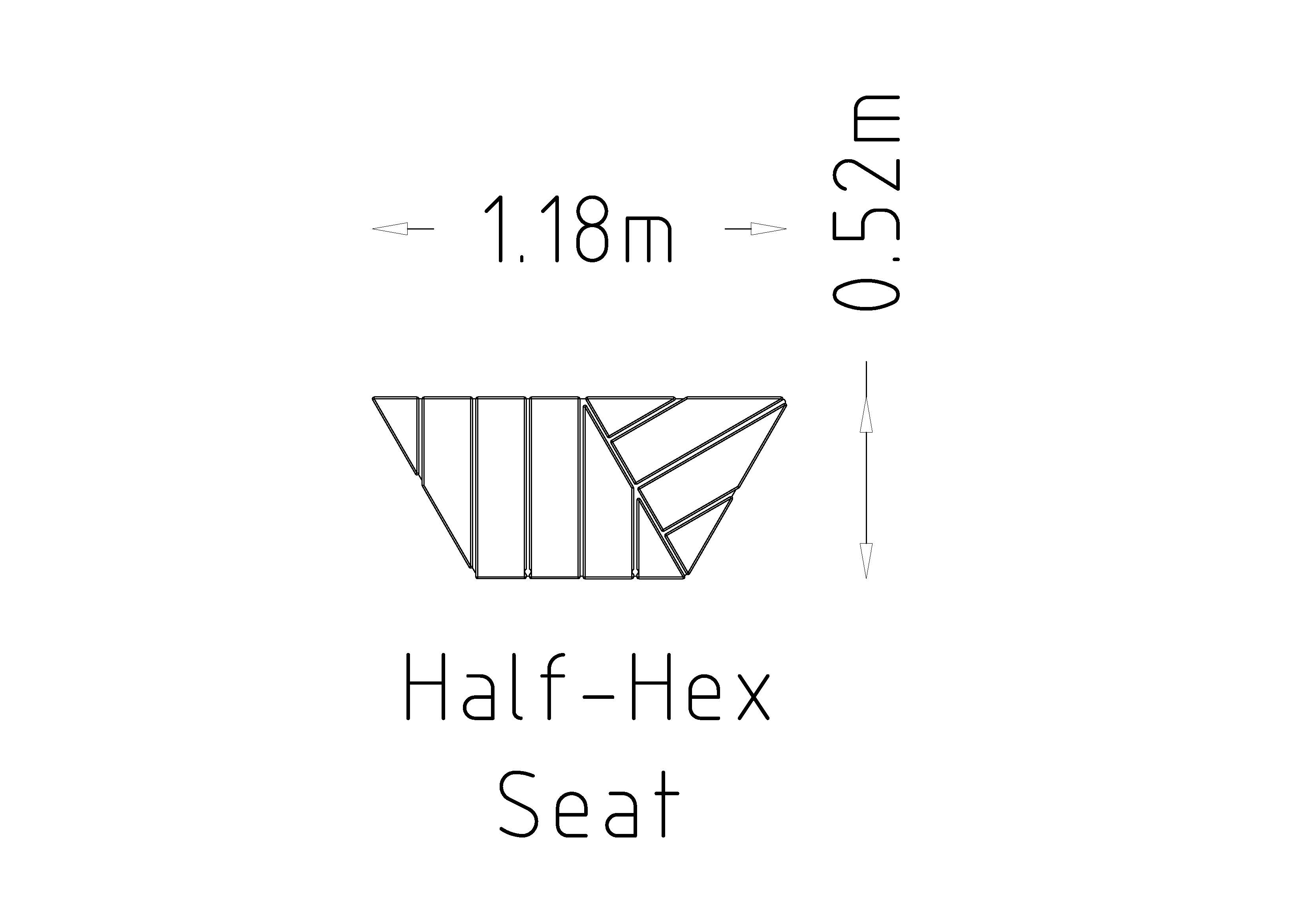 Demi-siège hexagonal Rosenlund Wooden Seat - Pin Réf 8098592 - Hags_2