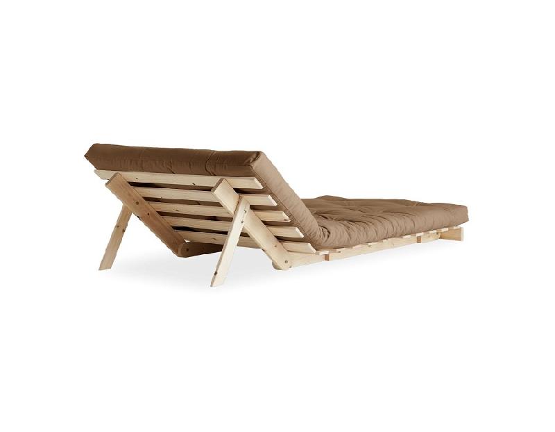 Fauteuil convertible futon ROOTS - pin naturel - coloris mocca - couchage 90 x 200 cm - design japonais et scandinave_2