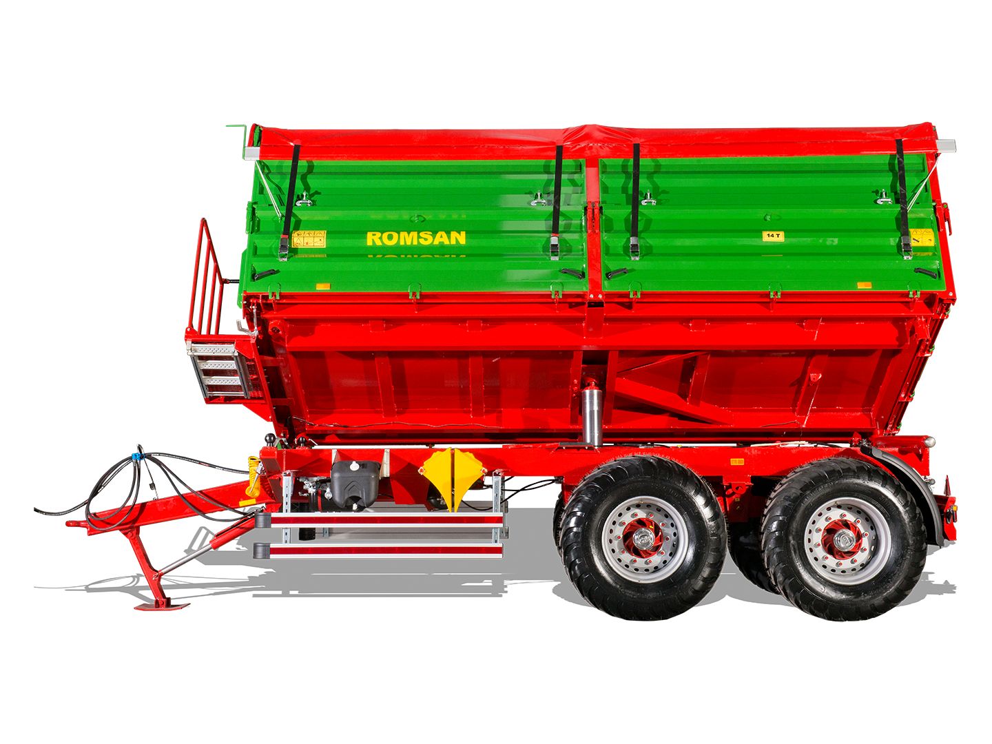 R 140 tasga benne agricole à tandem essieu - romsan - capacité de 14000 kg_2