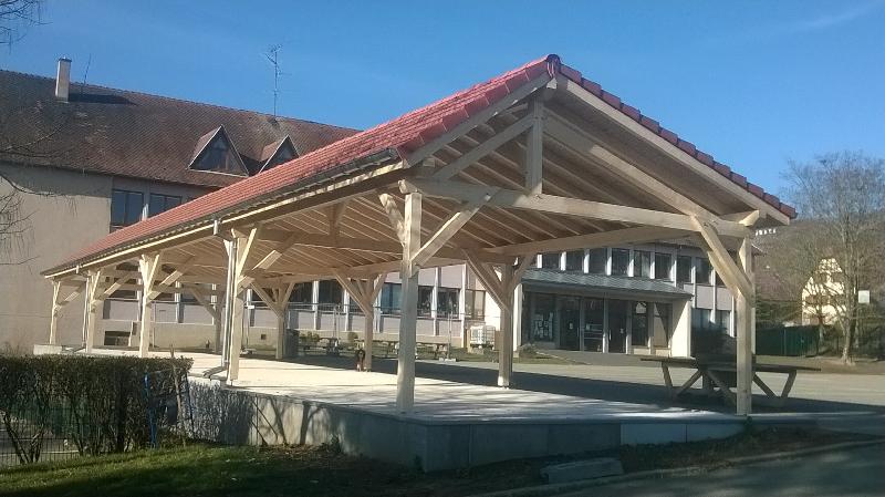 Abri 2 pans 8 voitures 10 poteaux en sapin lamellé collé - abriboa_2