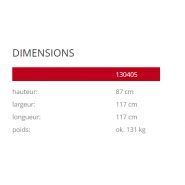 Boston 130405 - Jardinière Komserwis - Hauteur 87 cm - Bois résineux ou exotique - Acier inoxydable ou verni - Conteneur polymère_2