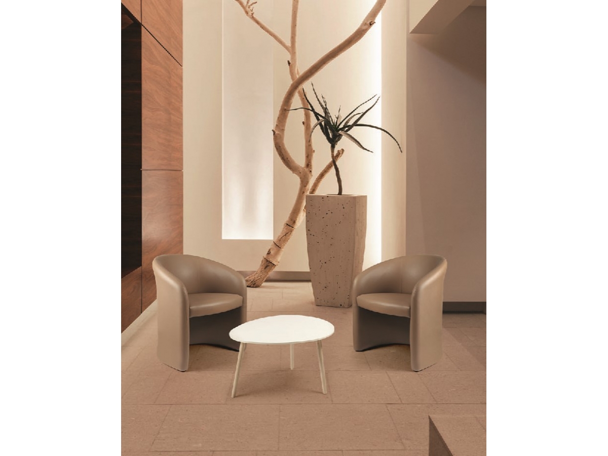 Fauteuil chauffeuse d'accueil design et élégant - MAGIC - 1 et 2 places, structure en acier et options personnalisables_2