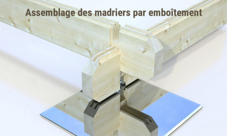 Garage simple bois canberra b / 25.37 m² / toit plat / porte basculante / 4.22 x 6 x 2.34 m_2