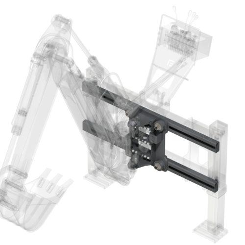 Rétrocaveuse E - pour mini-chargeuse avec mouvements hydrauliques indépendants et stabilisateurs_2