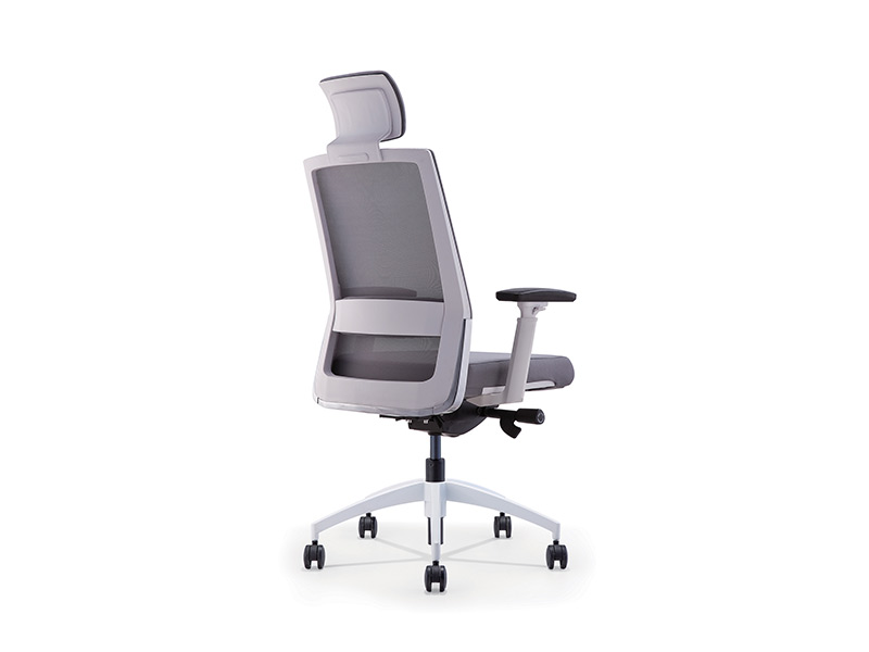 Fauteuil de direction RECA - Résille premium noire ou grise - Soutien lombaire réglable - Assise tissu ignifugé_2