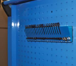 68221 - Râtelier magnétique pour rangement de 43 outils en métal - embouts automobiles à tige de 10 mm - laser_2