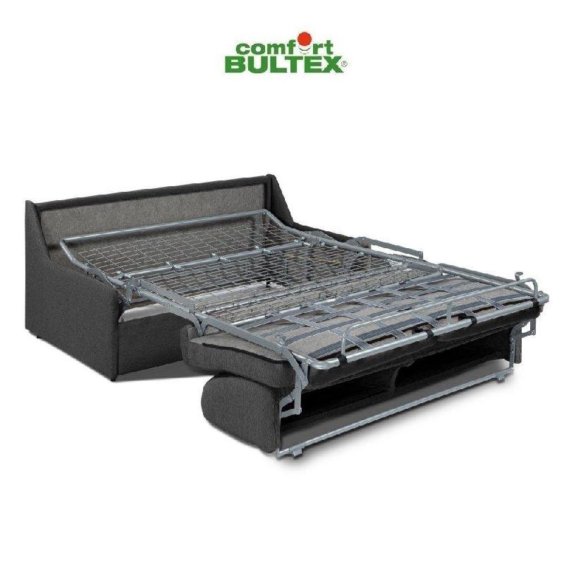 Canapé convertible express Compacto Comfort Bultex® - Matelas 120 cm - Gris anthracite - 3 places_2