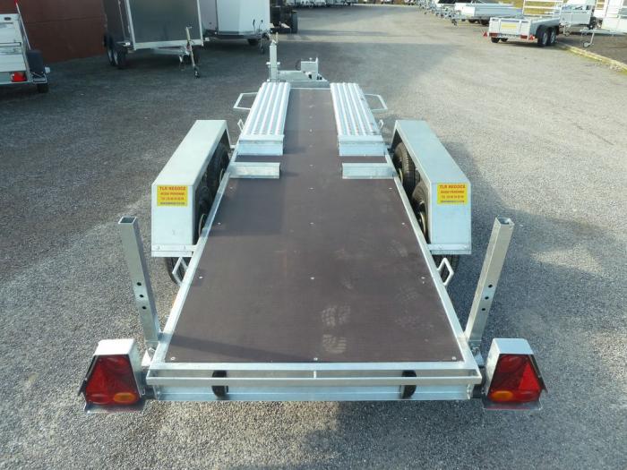 Remorque porte-engins VSN - 2T - 4m - 2 essieux - châssis galvanisé et rampes acier_2