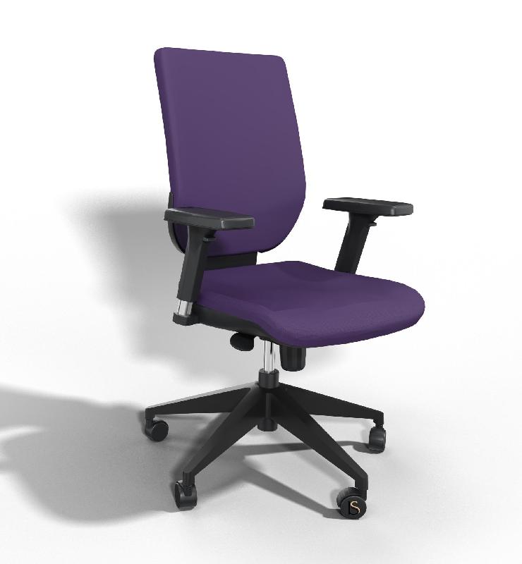 Siège de bureau Tertio  avec translation d'assise - Sokoa - Violet, Réglable hauteur_2