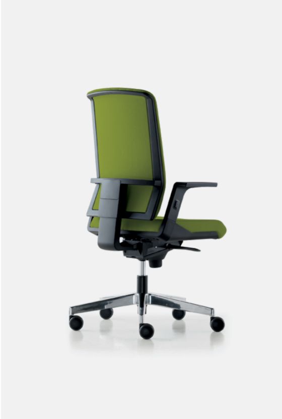 Tela - Siège de travail éco-conçu, cadre dossier unique avec résille 3D ou placet tapissé_2