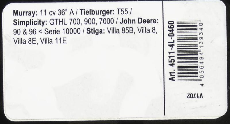 Courroie trapézoïdale X-Grip V - Type 4L460_2