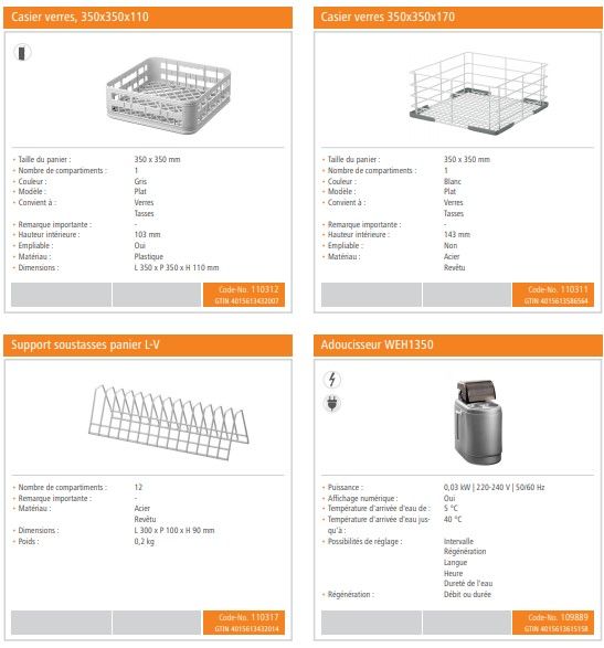 Tf350 - Lave-verre professionnel Bartscher GmbH - Hauteur max. des verres 270 mm - Puissance 2,59 kW_2