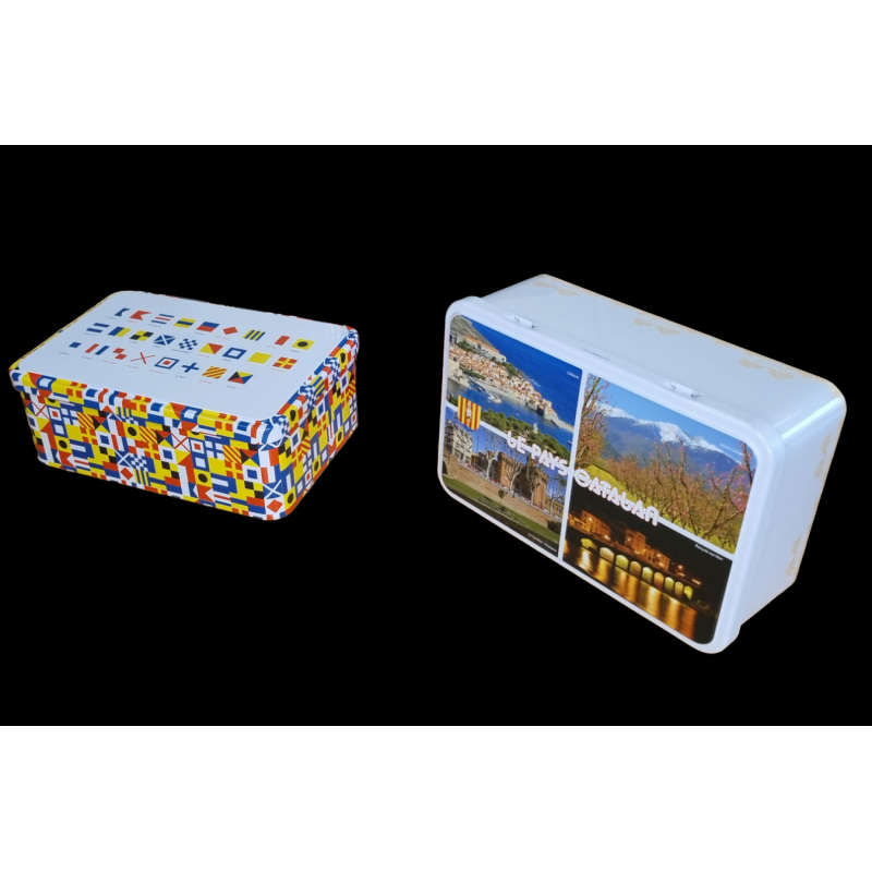 Boîte décorée en acier étamé JUNIOR 195 x 130 x 72 mm - 