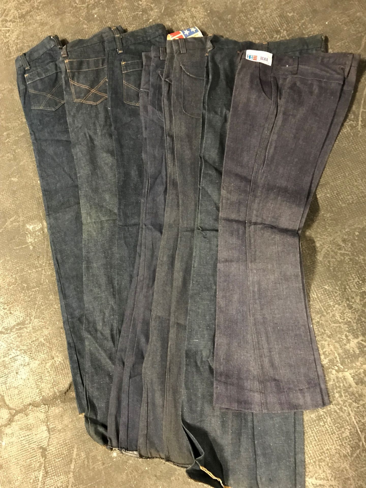 Lot de jeans flare patte d'eph annees 70 deadstock_2