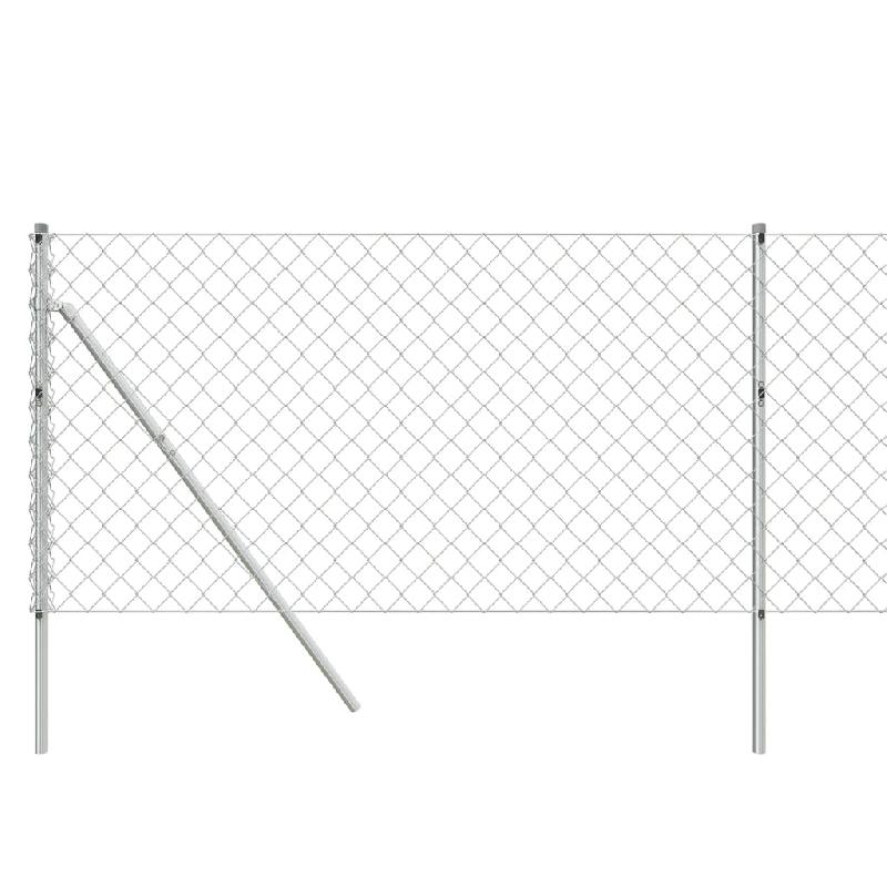 Vidaxl clôture à mailles losangées argenté 0,8x25 m 154008_2