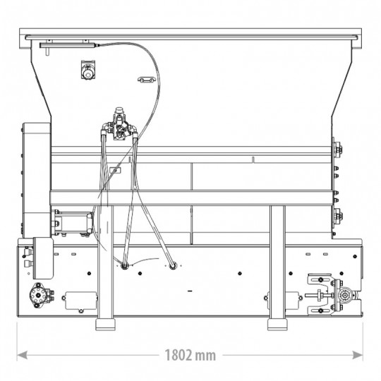 Godet épandeur - Trémie distributrice avec vitesse réglable - Compatible tracteur, chargeuse et télescopique_2