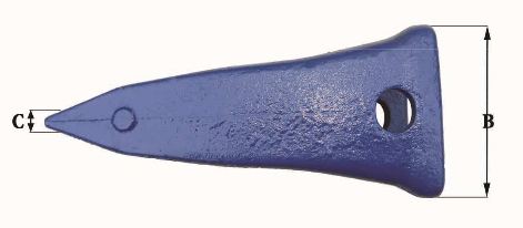 Dents de godet adaptables Feurst 9W 8452 - 12.5 kg - Dimensions précises_2