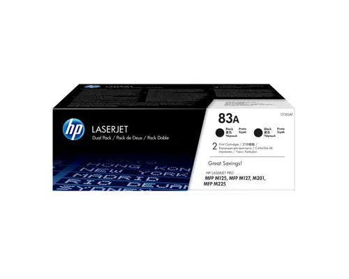 Pack de 2 toners HP LaserJet 83A noir authentiques_2
