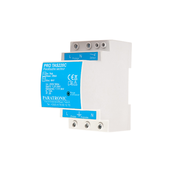 Protections foudre & CEM - PRO TAS220C - Type II / III - Imax 20 kA - 240 V_2