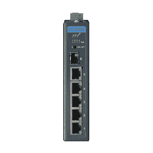 Switch ethernet industriel Rail Din - 5 ports 10/100/1000Mbps (4 PoE) + 1 port SFP - Non administrable - Températures -40 ~ 75°C - Référence: EKI-2706G-1GFPI-BE_2