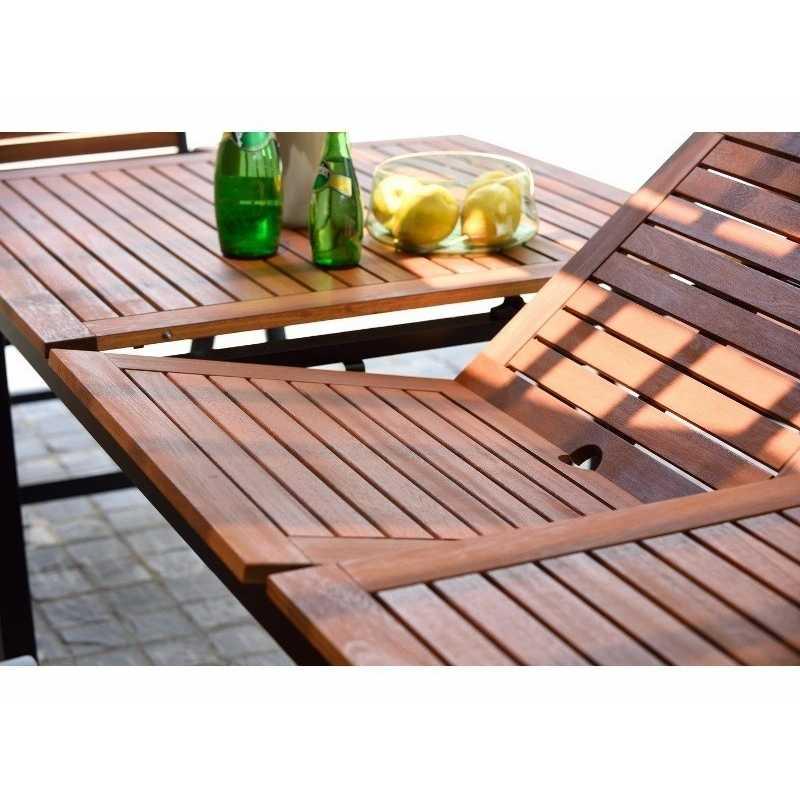 Table de jardin extensible flamingo bois d'eucalyptus – MTF – rectangulaire – 2nab2155_2