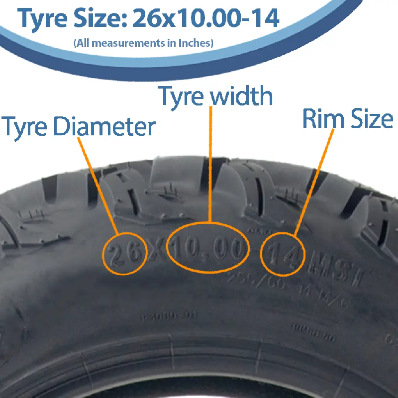 26x10.00-14 ATV Tyre 255/60-14 6ply P3080 OBOR Pinacle 62M Road Legal (Set of 3)_2