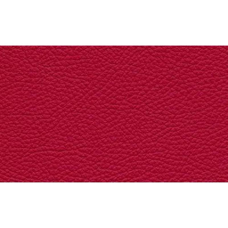 Canapé convertible 2-3 places CanapExpress - Matelas Memory 22 cm - Sommier à lattes - Tête de lit intégrée - Revêtement polyuréthane rouge_2