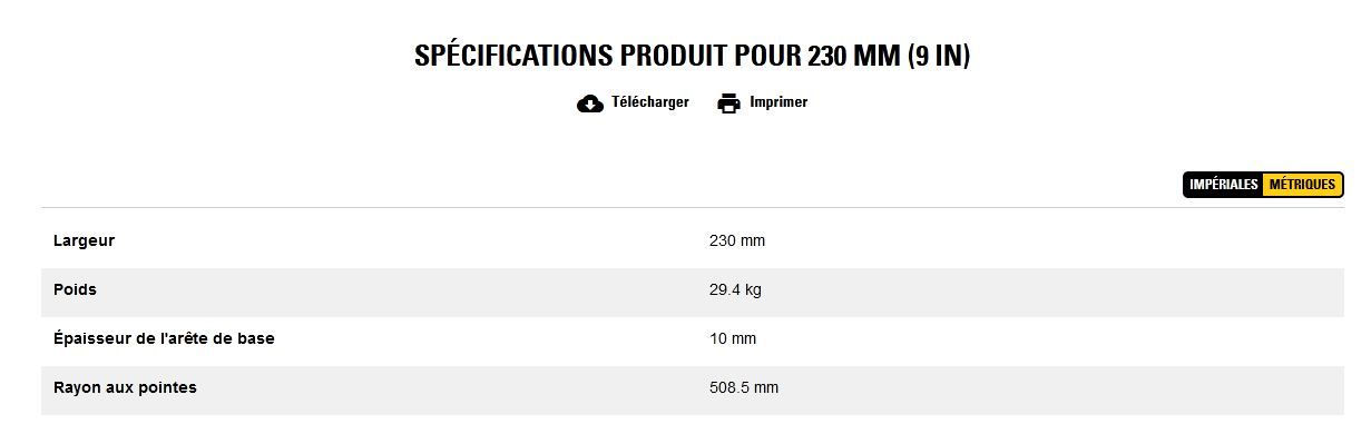 Godet d'excavation-mini-pelle - caterpillar finance france - 230 mm (9 in) - poids 29.4 kg_2