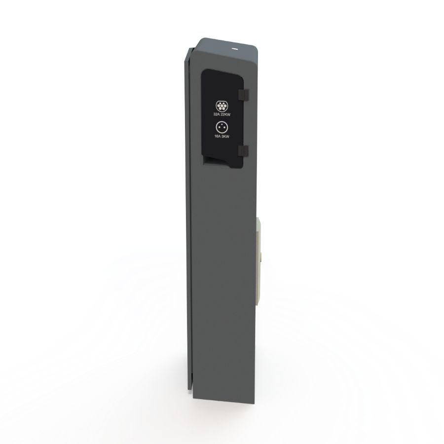 Borne Keren au design épuré pour recharge en milieu urbain