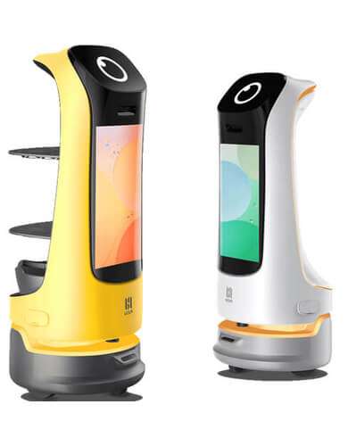 Robot new generation doté d'un écran publicitaire pour les restaurants - KettyBot_2